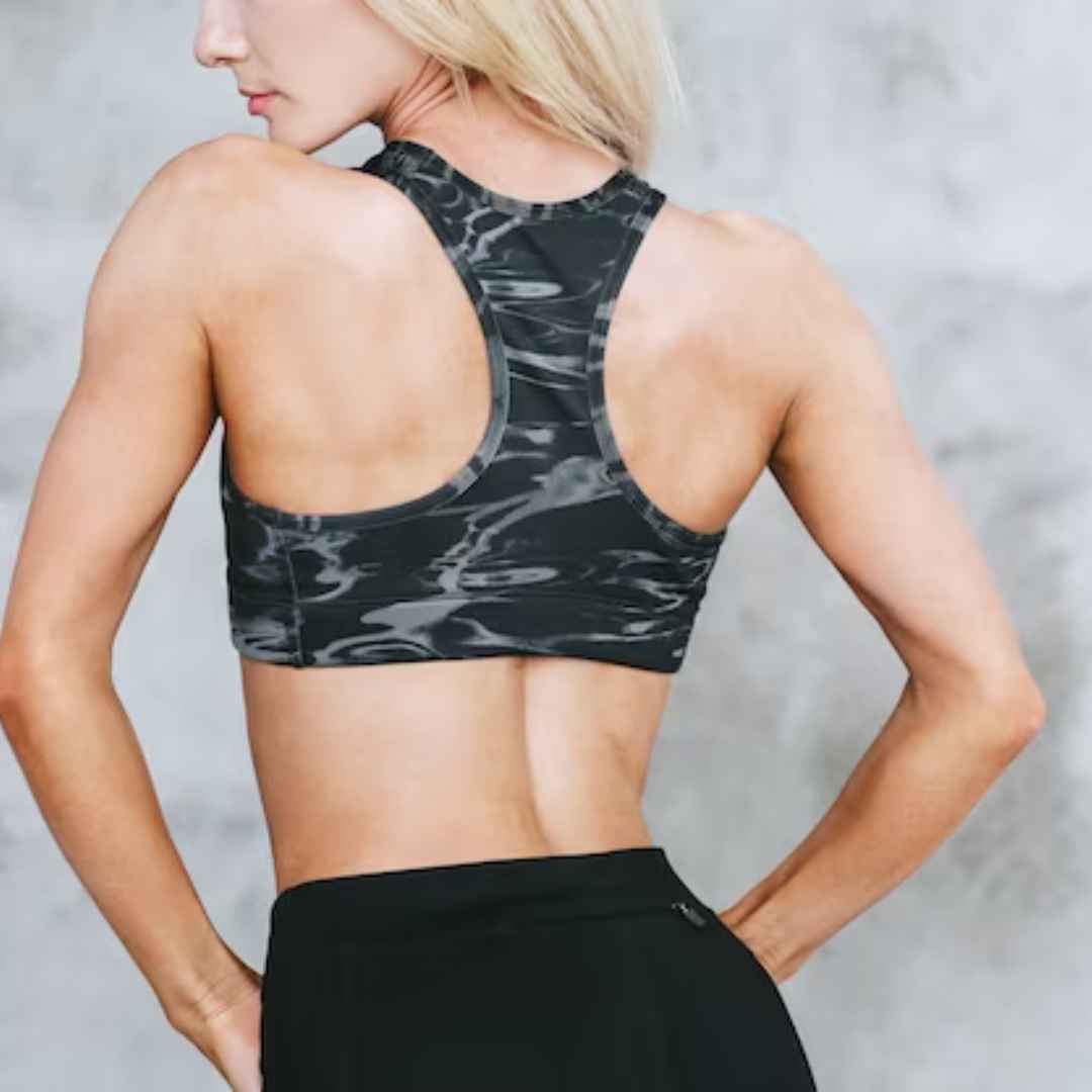 Ultrafit Backless Bra, Pattern : Plain, Color : white black skin