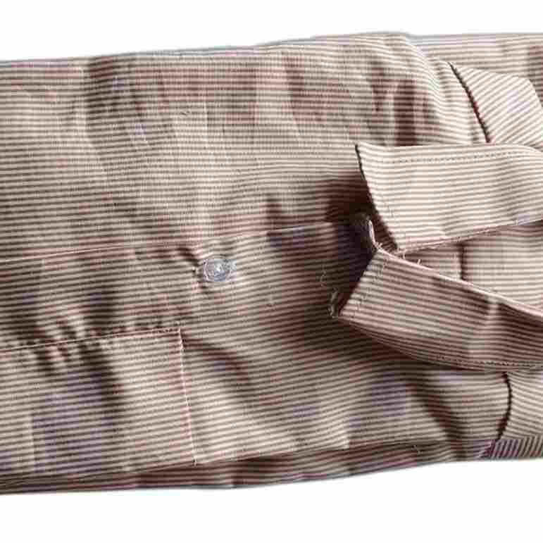 Boys Light Brown Cotton Uniform Shirt, Size: Medium